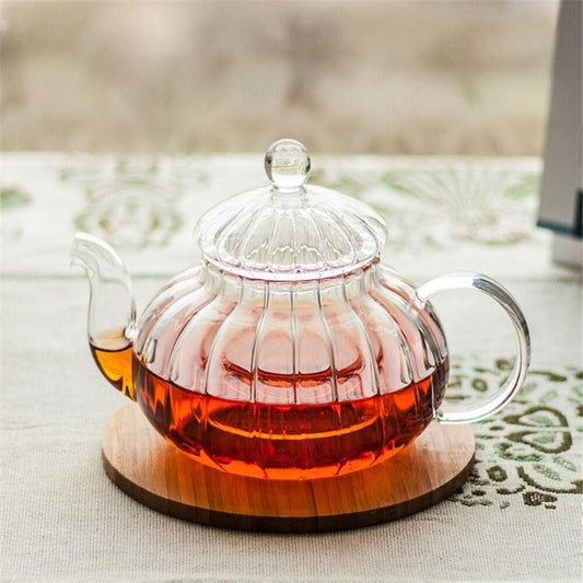 Kristallklar Glas Teekannen Set