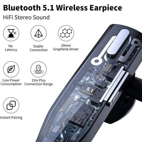 Frendorf | Trucker Dual Mic Drahtloses Bluetooth 5.1 Noise Cancelling Headset/Ohrenhörer