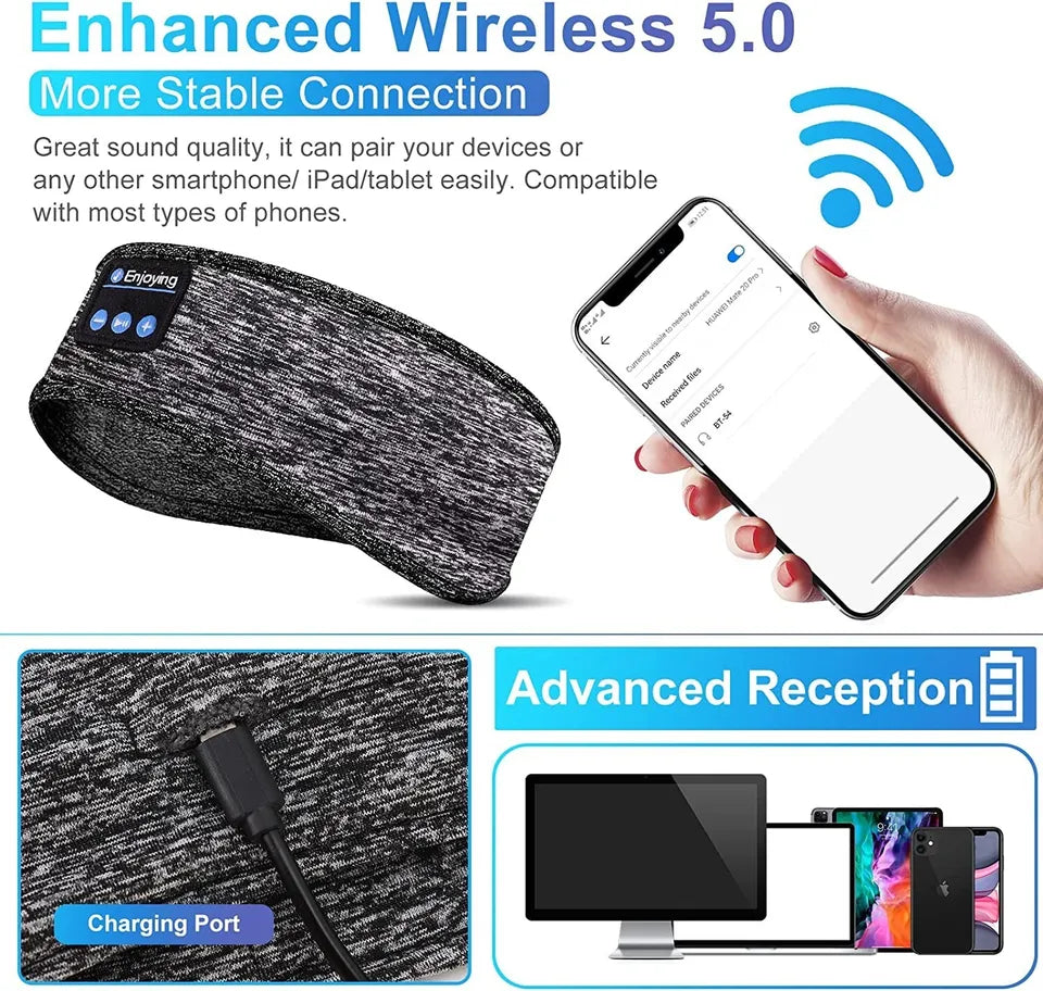 Frendorf | 2-in-1 Wireless Schlafkopfhörer, Sportkopfbänder, zum Schlafen, Training, Joggen, Schlaflosigkeit