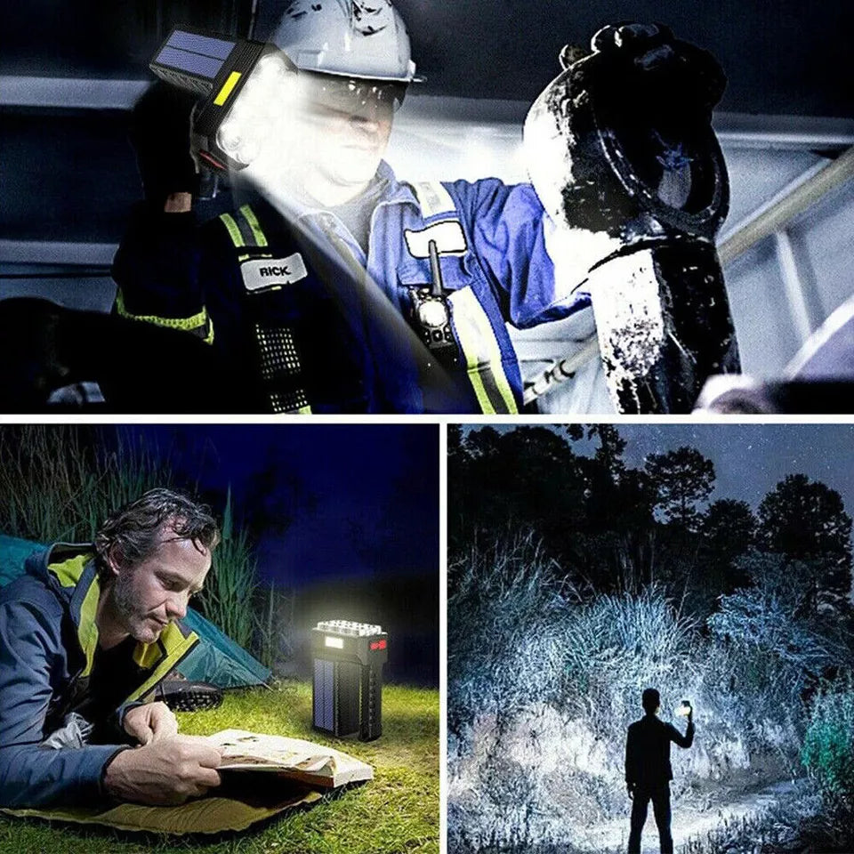 Frendorf | Solar LED Taschenlampe – Wasserdichter, leistungsstarker Handstrahler mit Lithium-Batterie