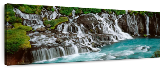 Frendorf | Hraunfossar Wasserfall in Island Wandkunst