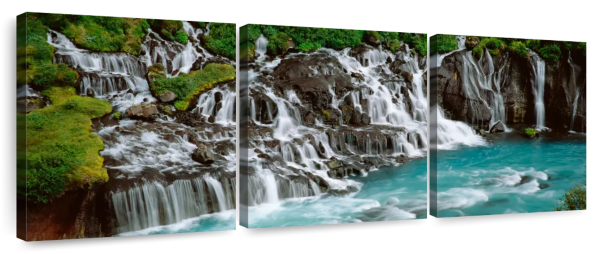 Frendorf | Hraunfossar Wasserfall in Island Wandkunst