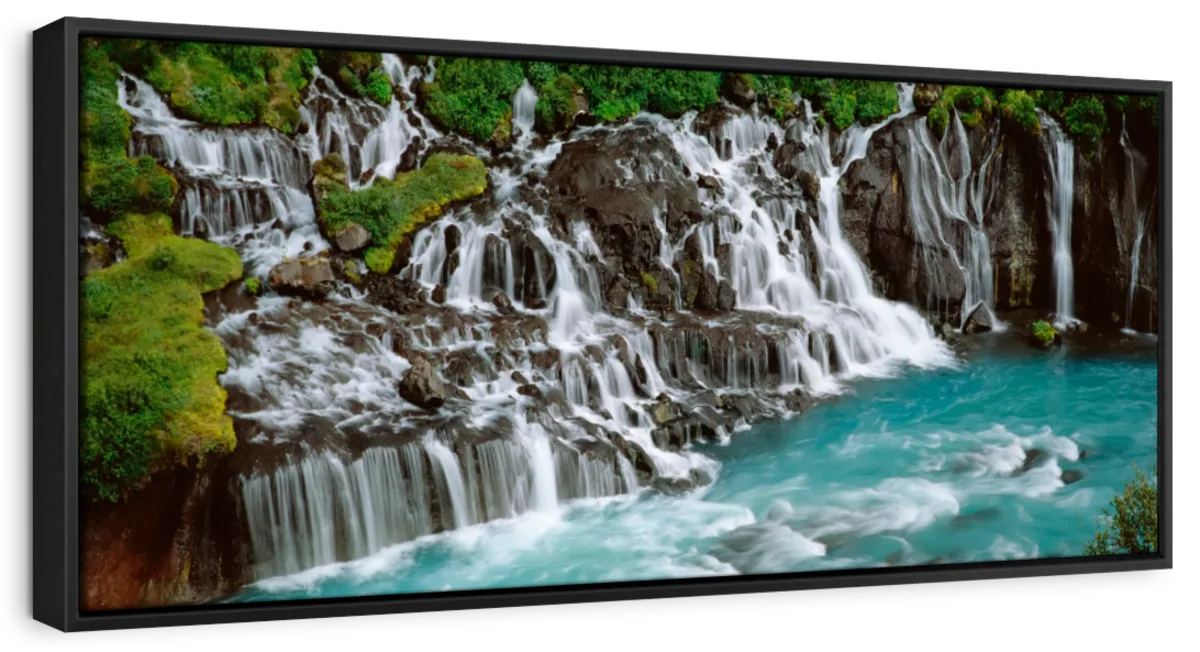Frendorf | Hraunfossar Wasserfall in Island Wandkunst