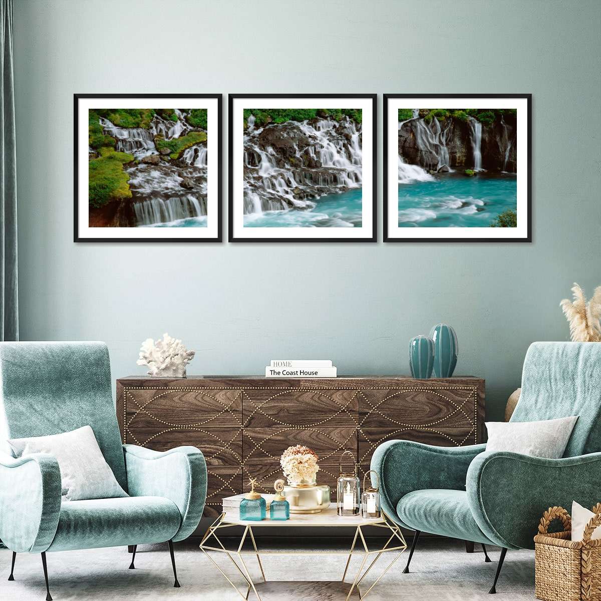 Frendorf | Hraunfossar Wasserfall in Island Wandkunst