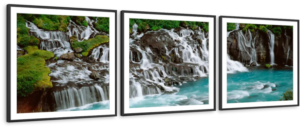 Frendorf | Hraunfossar Wasserfall in Island Wandkunst