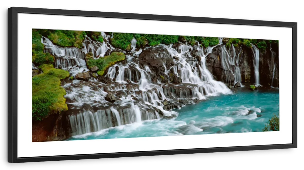 Frendorf | Hraunfossar Wasserfall in Island Wandkunst