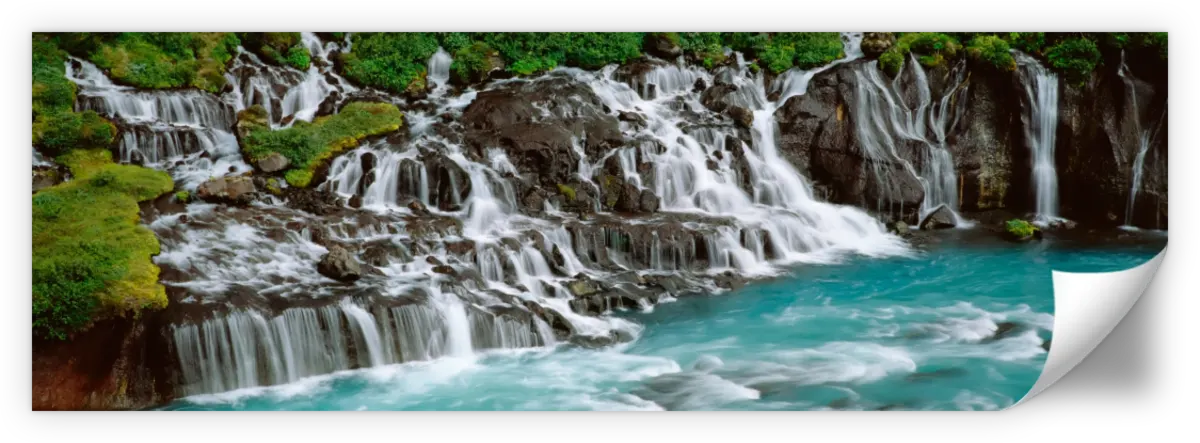 Frendorf | Hraunfossar Wasserfall in Island Wandkunst