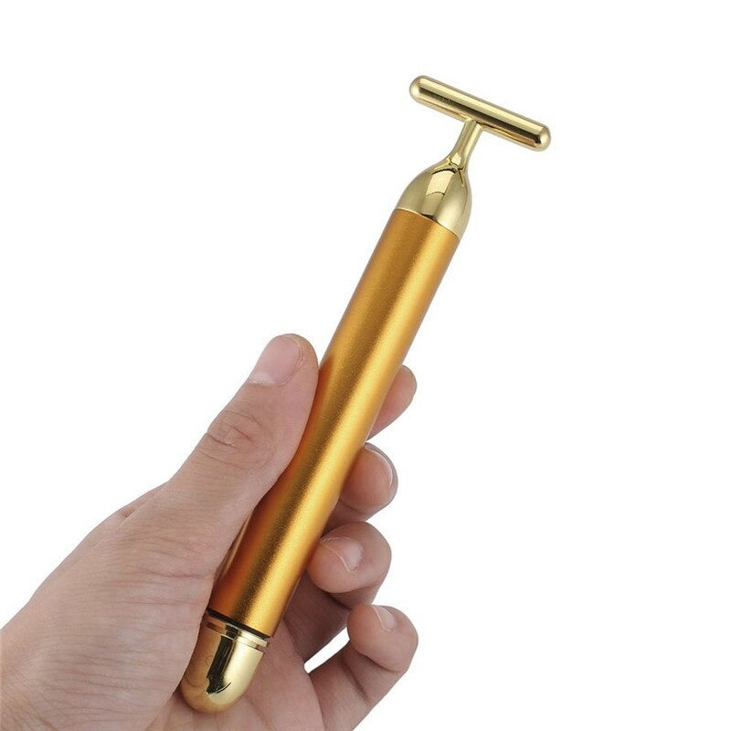 Energy 24K Gold T Beauty Bar Gesichtsroller-Massagegerät