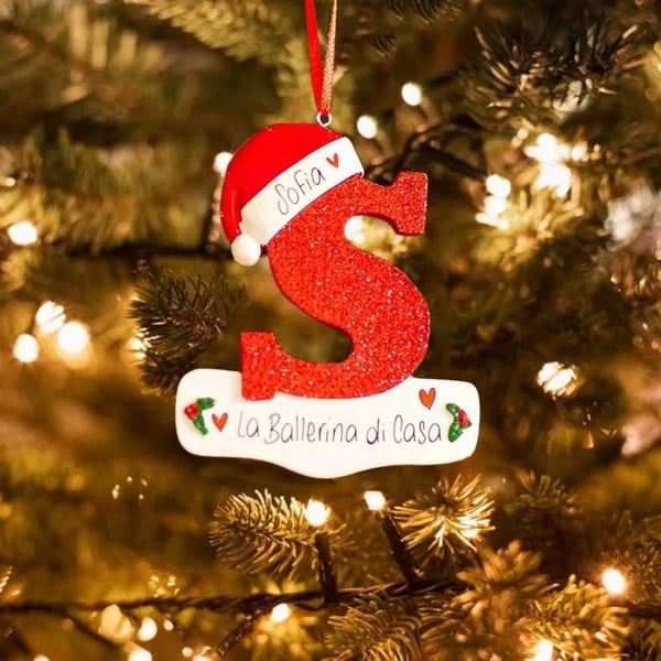 Frendorf | Personalisierte Weihnachts 24 Buchstaben Ornamente