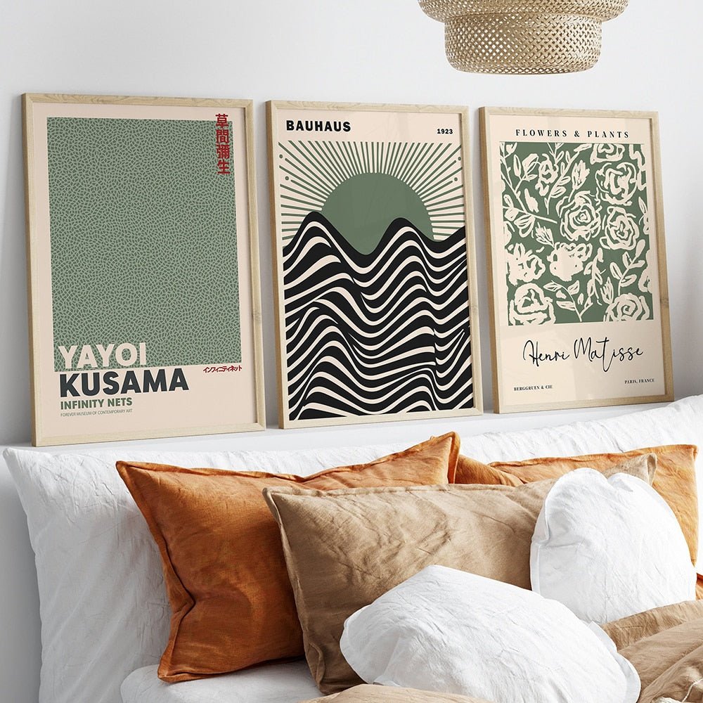 Salbeigrün Matisse Yayoi Kusama Ausstellung Poster
