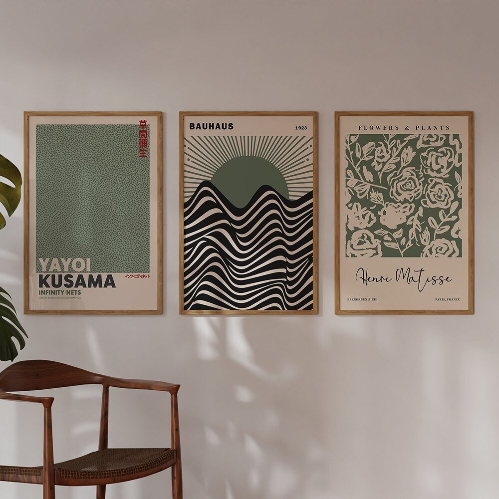 Salbeigrün Matisse Yayoi Kusama Ausstellung Poster