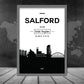 Salford City Skyline Stadtansicht Druck