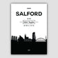 Salford City Skyline Stadtansicht Druck