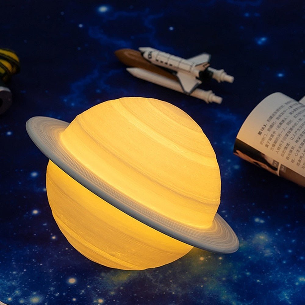 Lampe - SaturnGlow - Planetarisches Design - Einstellbare Beleuchtung