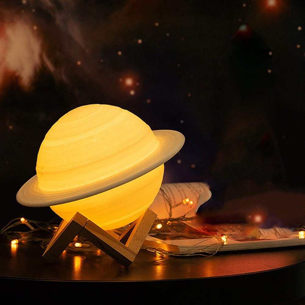 Lampe - SaturnGlow - Planetarisches Design - Einstellbare Beleuchtung