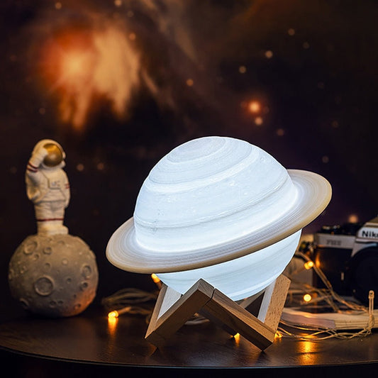 Lampe - SaturnGlow - Planetarisches Design - Einstellbare Beleuchtung
