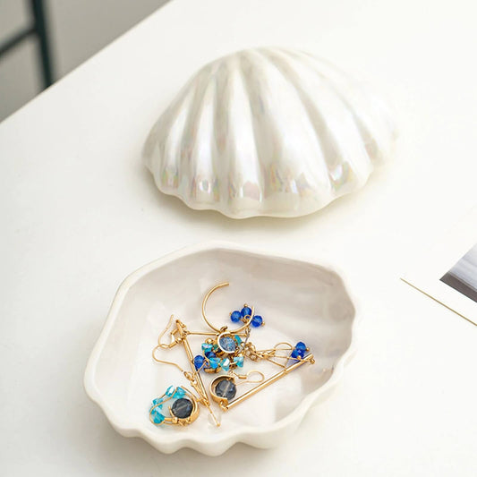 Clam Shell Keramik Schmuckaufbewahrung
