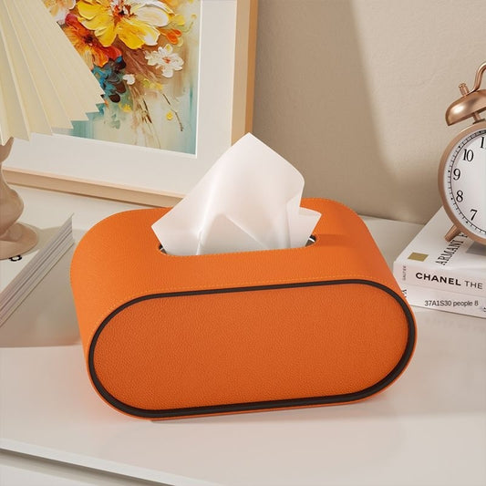 Tissuebox - OvalElegance - Lederdesign - Funktional & Stilvoll