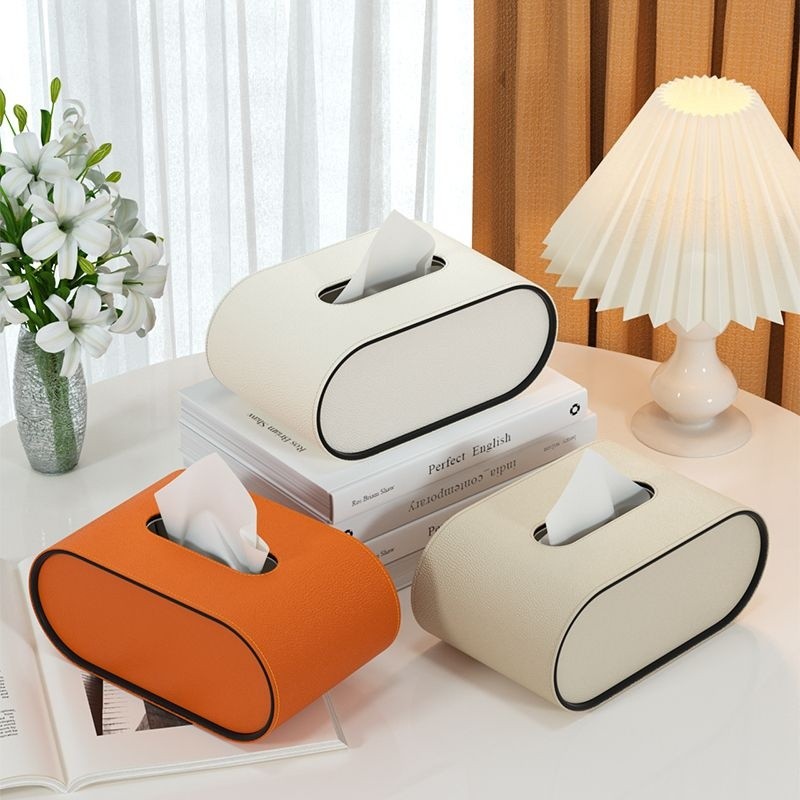 Tissuebox - OvalElegance - Lederdesign - Funktional & Stilvoll