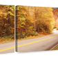 Frendorf | Herbststraße mit Bären am Rehüberquerungsschild Wandkunst