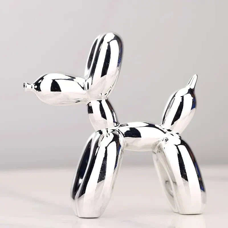 Frendorf | Wohnzimmer-Dekoration „Ballonhund“ aus glänzendem Kunstharz