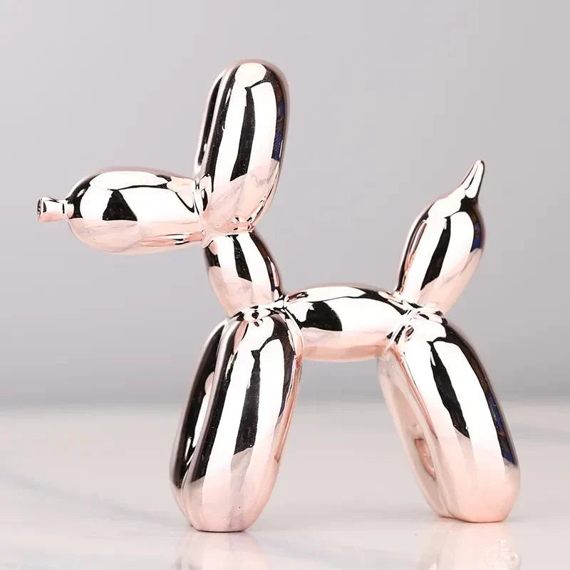 Frendorf | Wohnzimmer-Dekoration „Ballonhund“ aus glänzendem Kunstharz