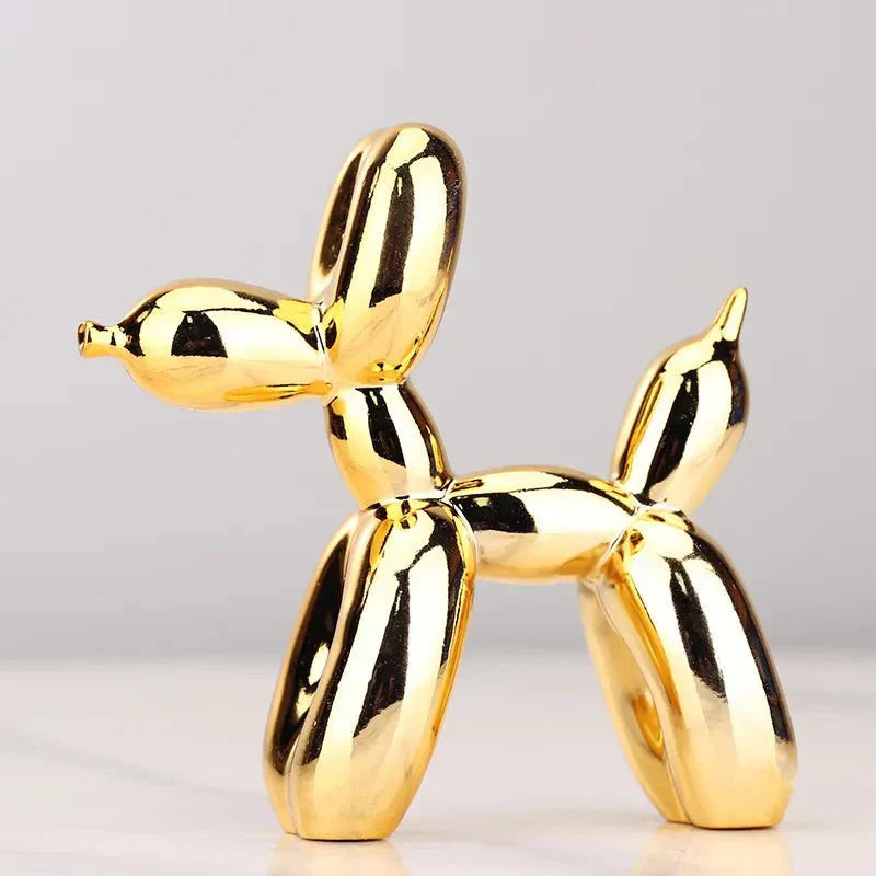 Frendorf | Wohnzimmer-Dekoration „Ballonhund“ aus glänzendem Kunstharz