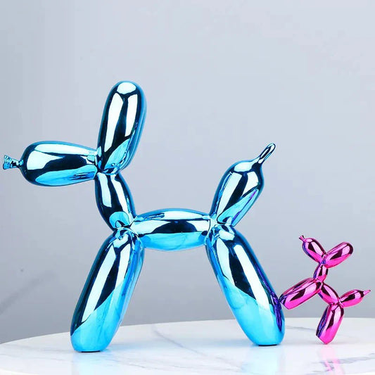 Frendorf | Wohnzimmer-Dekoration „Ballonhund“ aus glänzendem Kunstharz