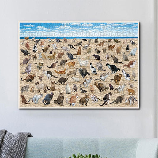 Frendorf | Beach Pooping Cat Puzzle 1000 Teile