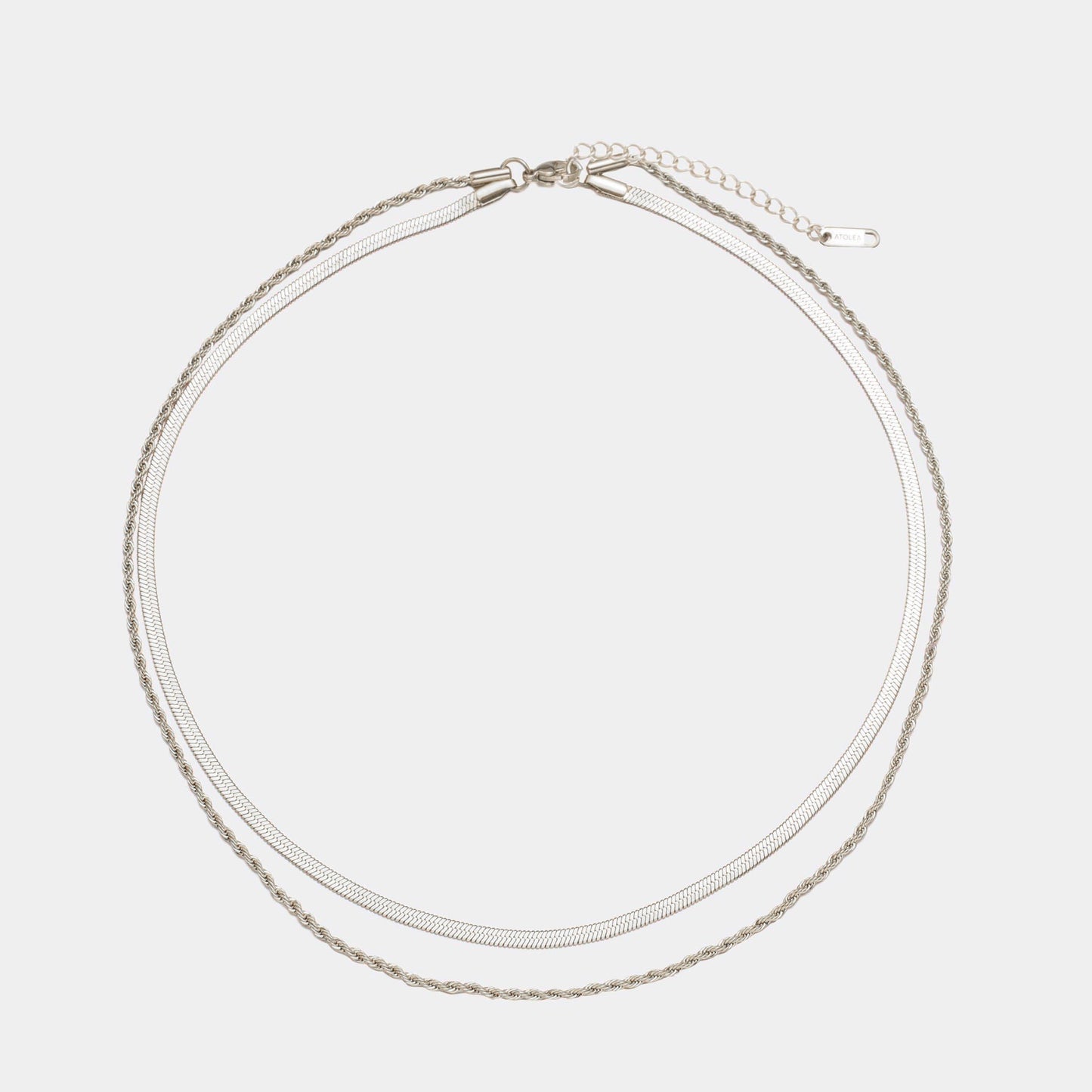 Frendorf | Damen gestaffeltes Halsband | Gold Herringbone Choker & Seil Kette | Wasserdicht