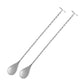 Frendorf | Stylische Silber Cocktail Mixlöffel Set von 2 - Wiederverwendbarer Edelstahl, Ideal zum Mischen von Getränken, Verfügbar in Gold, Silber, Roségold und Schwarz