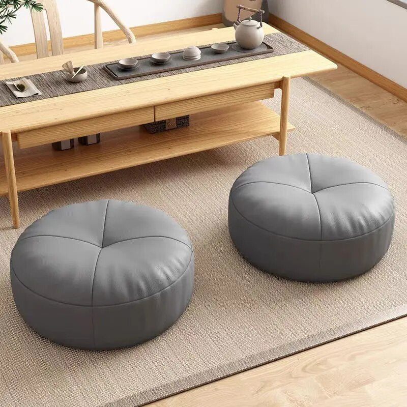 Einfaches japanisches Stil Nappa Leder Fußkissen