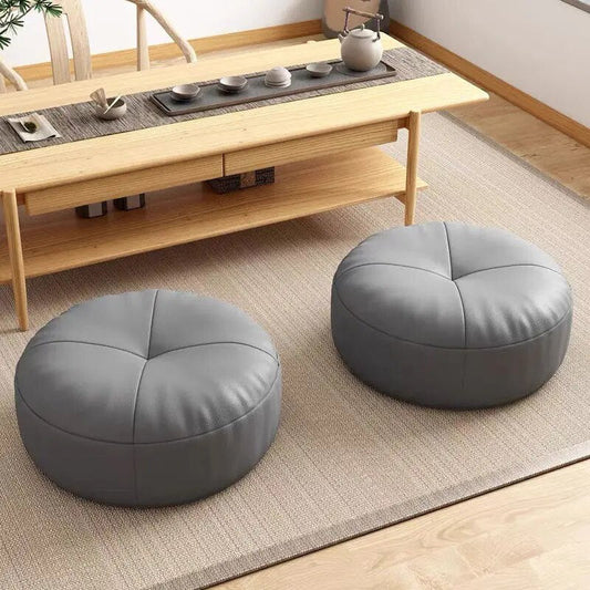 Einfaches japanisches Stil Nappa Leder Fußkissen