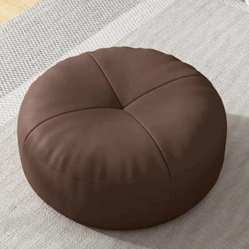 Einfaches japanisches Stil Nappa Leder Fußkissen