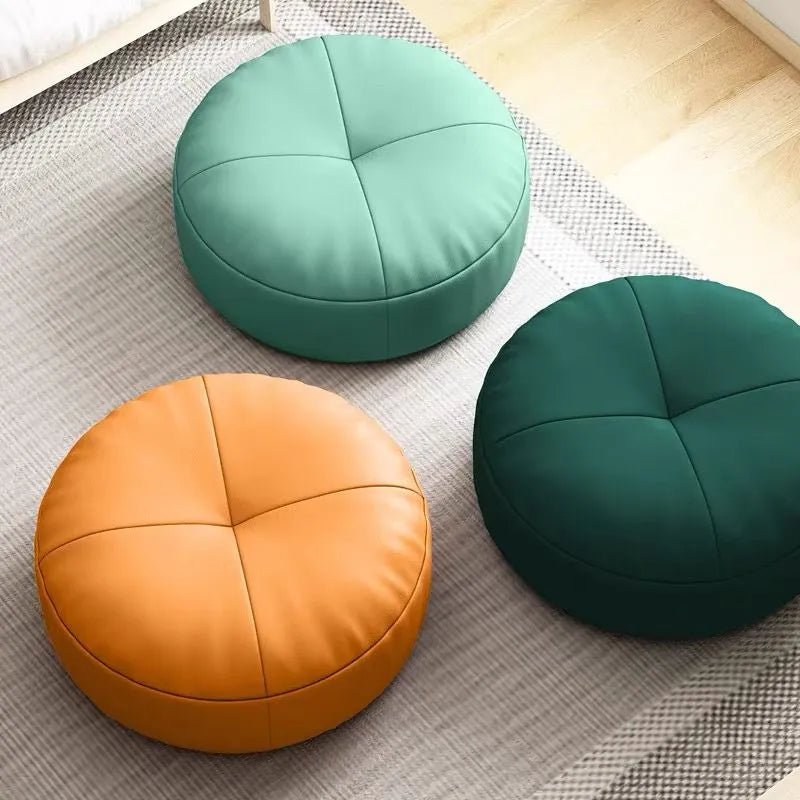 Einfaches japanisches Stil Nappa Leder Fußkissen