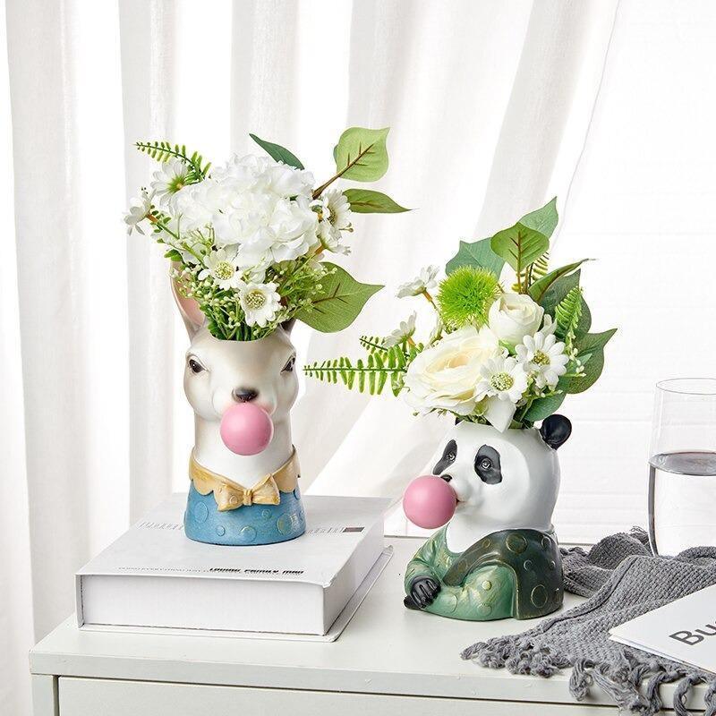 Frendorf | BubbleBeast Tierische Deko-Vase | Kreative Blumenvase mit Charakter