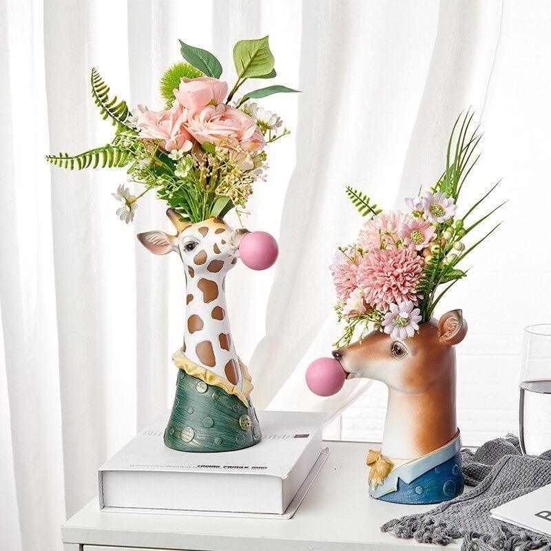 Frendorf | BubbleBeast Tierische Deko-Vase | Kreative Blumenvase mit Charakter