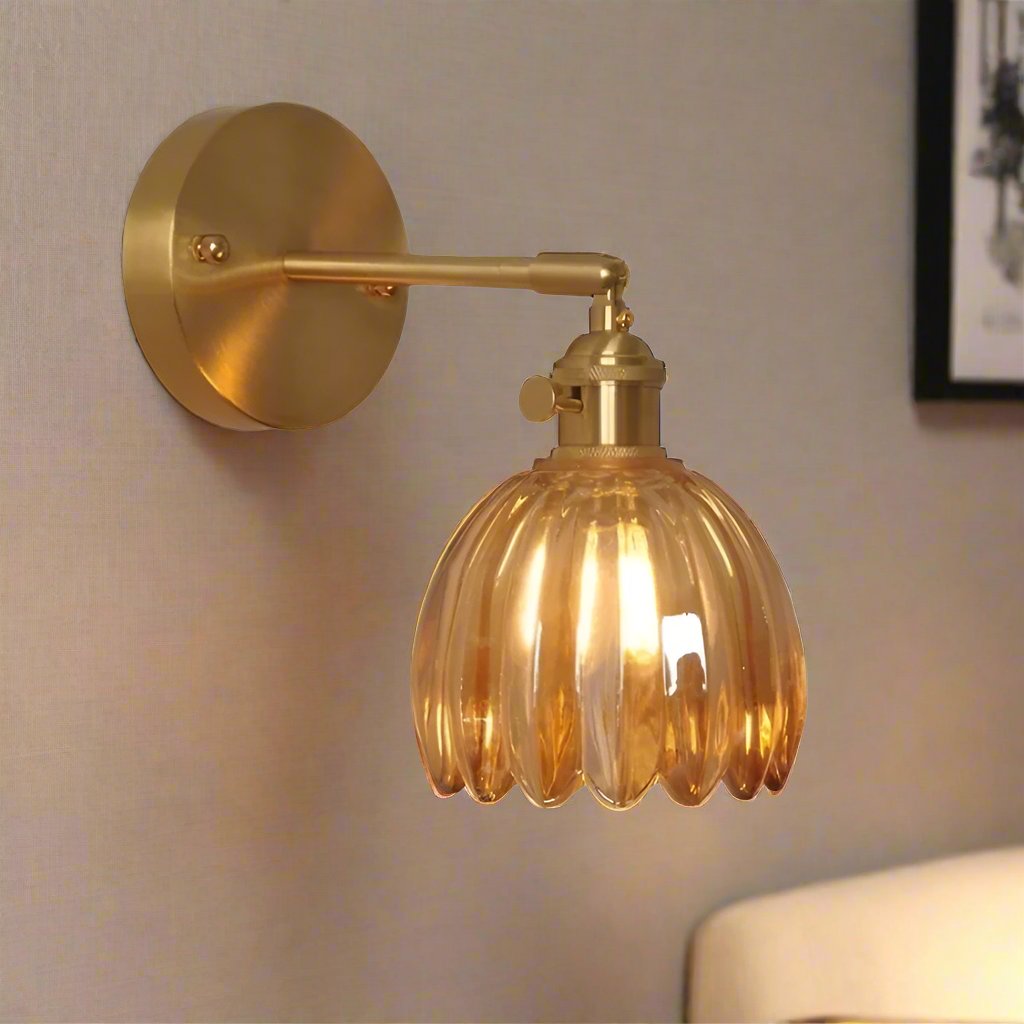 Glas Tulpen Blume Wandlampe | Elegante Blumenbeleuchtung für ein stilvolles Interieur - MurCharm