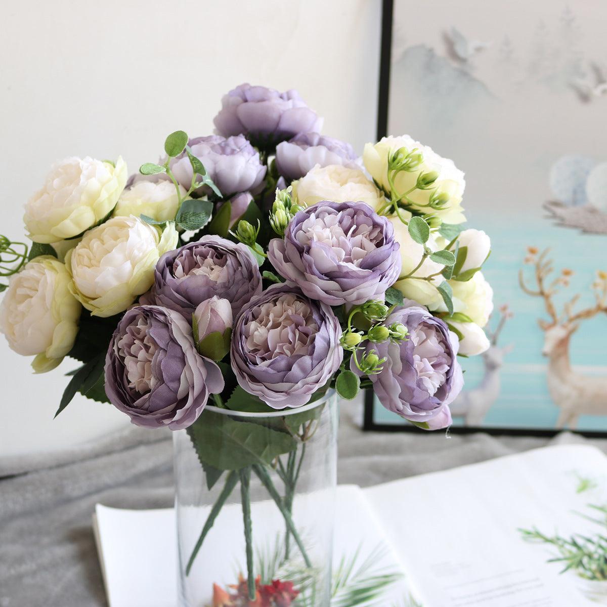 Elegant Pfingstrosen Träume - Premium Künstlicher Blumenstrauß