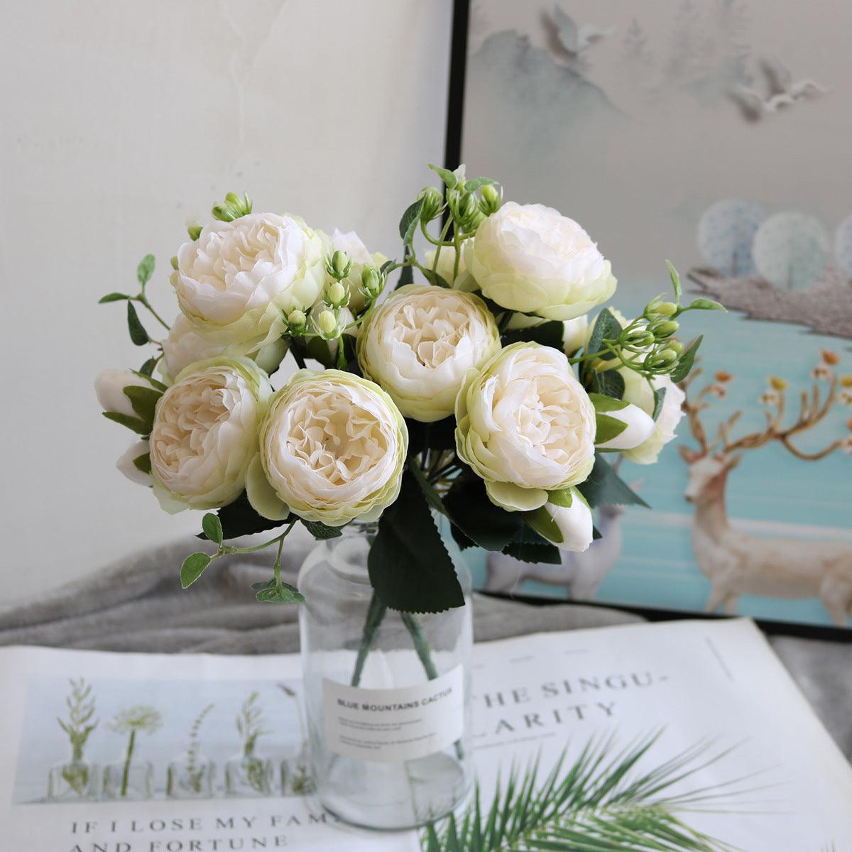 Elegant Pfingstrosen Träume - Premium Künstlicher Blumenstrauß