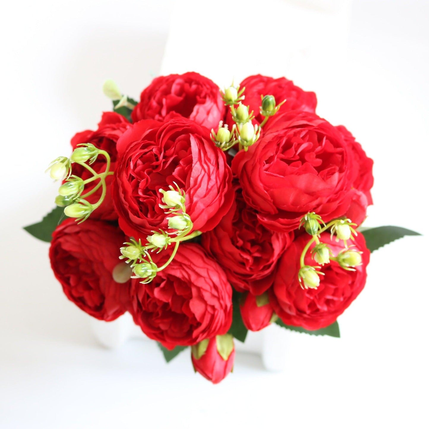 Elegant Pfingstrosen Träume - Premium Künstlicher Blumenstrauß