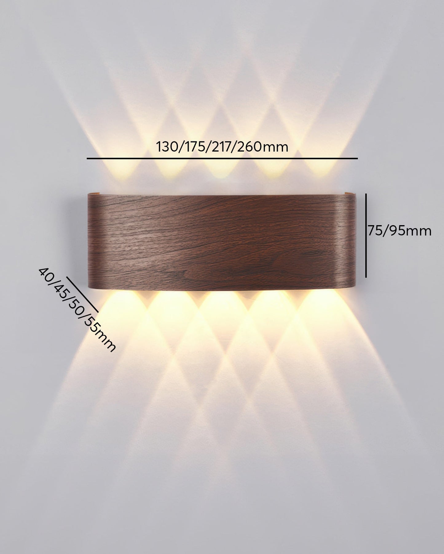 Frendorf | Lumina Holzmaserung LED Wandleuchte