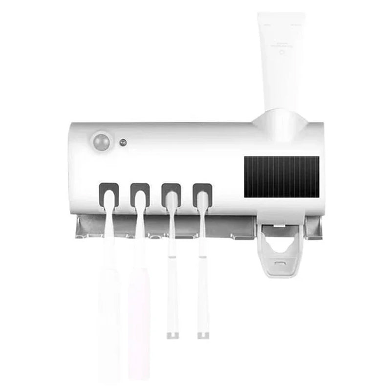 Smart UV-Licht Sterilisator Zahnbürstenhalter, Wandmontage Zahnpastaspender