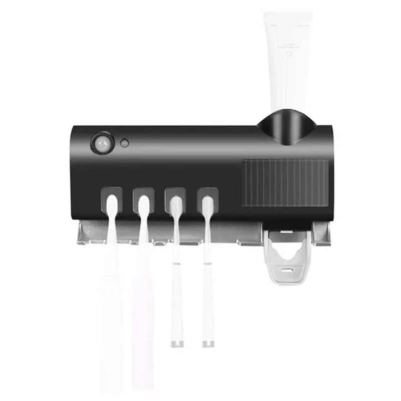 Smart UV-Licht Sterilisator Zahnbürstenhalter, Wandmontage Zahnpastaspender