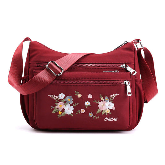 Frendorf | Bestickte Blumen Schultertasche