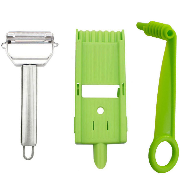 Frendorf | 2-in-1 Gemüseschneider & -slicer, Multi-Doppelmesser-Schäler
