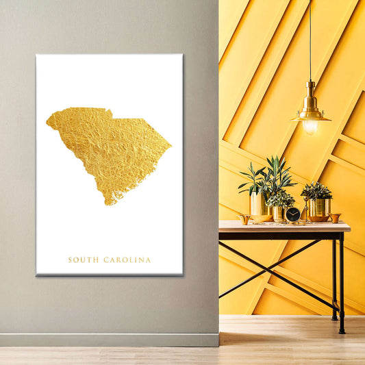 Frendorf | South Carolina Gold Map Wandkunst