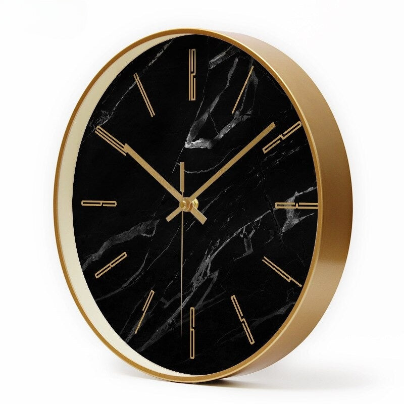 Frendorf | Zeitlose Eleganz – Schwarze Marmor Wanduhr
