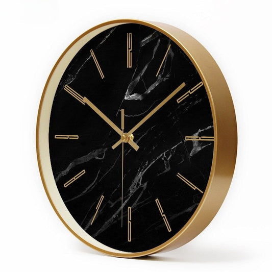 Frendorf | Zeitlose Eleganz – Schwarze Marmor Wanduhr