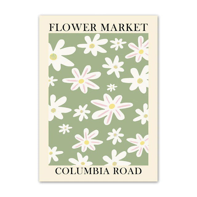 Blumenmarkt Leinwandposter